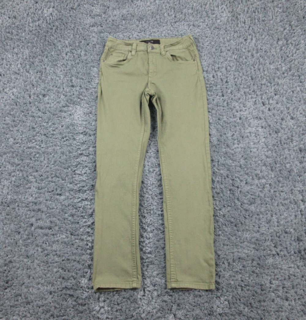 Joe's Jeans Womens 14 Green Denim Straight 26x26.5*